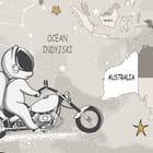 Miniatura fototapety Astronauci na Mapie Świata fragment #1