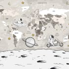 Miniatura fototapety Astronauci na Mapie Świata