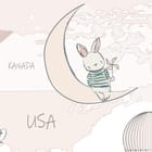 Miniatura fototapety Mapa świata z balonami fragment #2