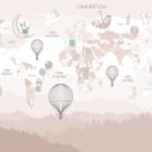 Miniatura fototapety Mapa świata z balonami