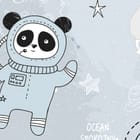 Miniatura fototapety Mapa świata z kosmicznymi zwierzętami fragment #1