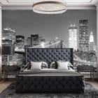 Miniatura fototapety Most nad rzeką nocą we wnętrzu sypialni