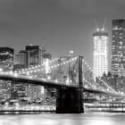 Miniatura fototapety Most nad rzeką nocą