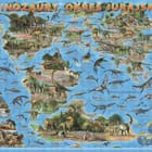 Miniatura fototapety Mapa Dinozaurów dla Dzieci