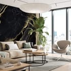 Miniatura fototapety Abstrakcyjne wzory z marmurem we wnętrzu salonu