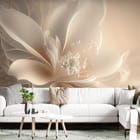 Miniatura fototapety Delikatne Lilie na Rozmytym Tle we wnętrzu salonu