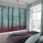 Miniatura fototapety Tajemniczy las we mgle we wnętrzu sypialni