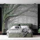 Miniatura fototapety Drzewo z Rozłożystymi Gałęziami we wnętrzu sypialni