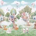 Miniatura fototapety Zwierzęta w domkach na drzewach