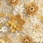 Miniatura fototapety Kwiaty z papieru w żółci