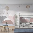 Miniatura fototapety Balony nad ośnieżonymi górami we wnętrzu pokoju dziecka