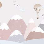 Miniatura fototapety Balony nad ośnieżonymi górami