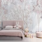 Miniatura fototapety Kolorowe drzewa na jasnym tle we wnętrzu pokoju dziecka