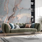 Miniatura fototapety Abstrakcja Fluid Art z Niebieskim we wnętrzu salonu