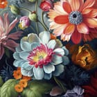 Miniatura fototapety Egzotyczne kwiaty w odcieniach czerwieni