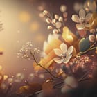 Miniatura fototapety Kwiaty Sakury na Gałęziach