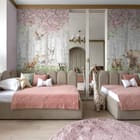 Miniatura fototapety Zwierzęta w lesie z kwiatami we wnętrzu pokoju dziecka