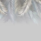 Miniatura fototapety Liście palmowe na szarym tle