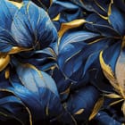 Miniatura fototapety Abstrakcyjne Niebieskie Liście