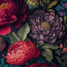 Miniatura fototapety Egzotyczne kwiaty na ciemnym tle