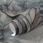 Miniatura fototapety Egzotyczne kwiaty i liście fragment #1