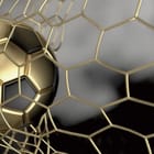 Miniatura fototapety Złota Piłka w Siatce