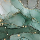 Miniatura fototapety Zielone wzory z złotymi akcentami