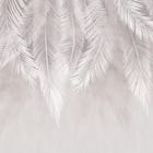 Miniatura fototapety Białe liście palmowe na jasnym tle