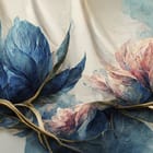 Miniatura fototapety Egzotyczne kwiaty w odcieniach błękitu