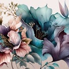 Miniatura fototapety Egzotyczne kwiaty w odcieniach fioletu