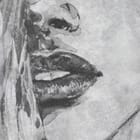 Miniatura fototapety Tajemnicza twarz z kwiatem fragment #1