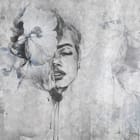 Miniatura fototapety Tajemnicza twarz z kwiatem