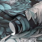 Miniatura fototapety Niebieskie piwonie na ciemnym tle fragment #1