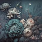 Miniatura fototapety Egzotyczne kwiaty w stonowanych barwach