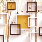 Miniatura fototapety Abstrakcyjne ramki wśród drzew