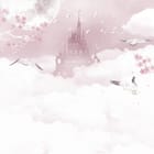 Miniatura fototapety Zamek w Chmurach z Kwiatami