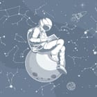 Miniatura fototapety Astronauta na planecie z książką