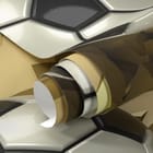 Miniatura fototapety Piłka nożna w złotych odłamkach fragment #1