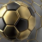 Miniatura fototapety Złoto-czarna piłka nożna
