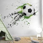 Miniatura fototapety Piłka nożna z kolorowymi plamami we wnętrzu pokoju dziecka