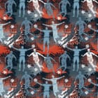 Miniatura fototapety Sylwetki piłkarzy w ruchu