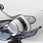 Miniatura fototapety Piłkarz w przewrotce na jasnym tle fragment #1