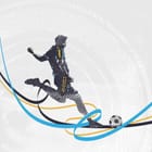 Miniatura fototapety Piłkarz w akcji na boisku