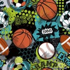 Miniatura fototapety Sportowe Piłki na Kolorowym Tle