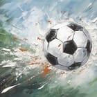 Miniatura fototapety Piłka nożna w ruchu