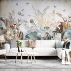 Miniatura fototapety Kwiaty polne w pastelowych barwach we wnętrzu salonu