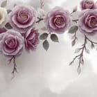 Miniatura fototapety Gałąź z różowymi różami