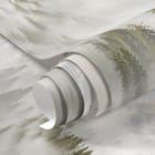 Miniatura fototapety Leśny krajobraz w gęstej mgle fragment #1