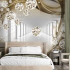 Miniatura fototapety Diamentowe kule w tunelu we wnętrzu sypialni