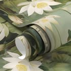 Miniatura fototapety Lilie i lotosy na wodzie fragment #1